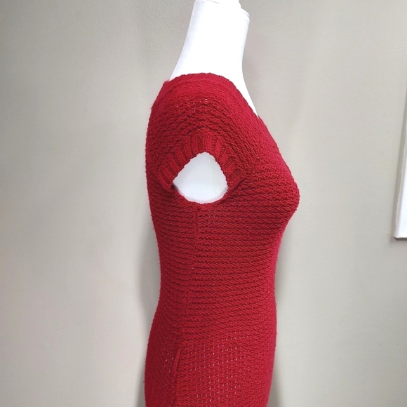 Bodycon Sweater Dress in Red - Picture 7 of 13